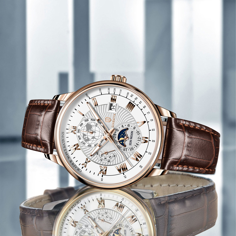 Luxury Watch And Price - QINGXIYA Orologio al quarzo in pelle