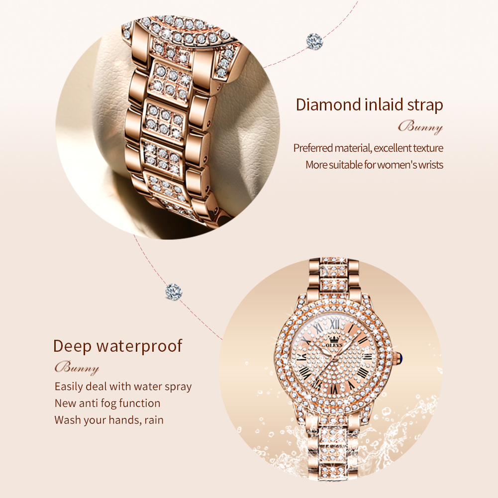 OLEVS 9943 Orologio al quarzo  - Luxury Watch Diamond recensione e prezzo